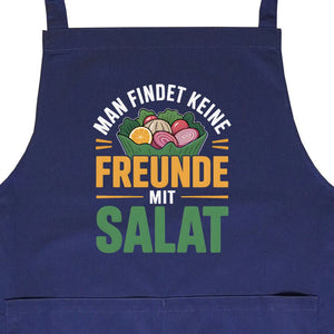 Man findet keine Freunde mit Salat - Grillschürze | Apron | Meatware