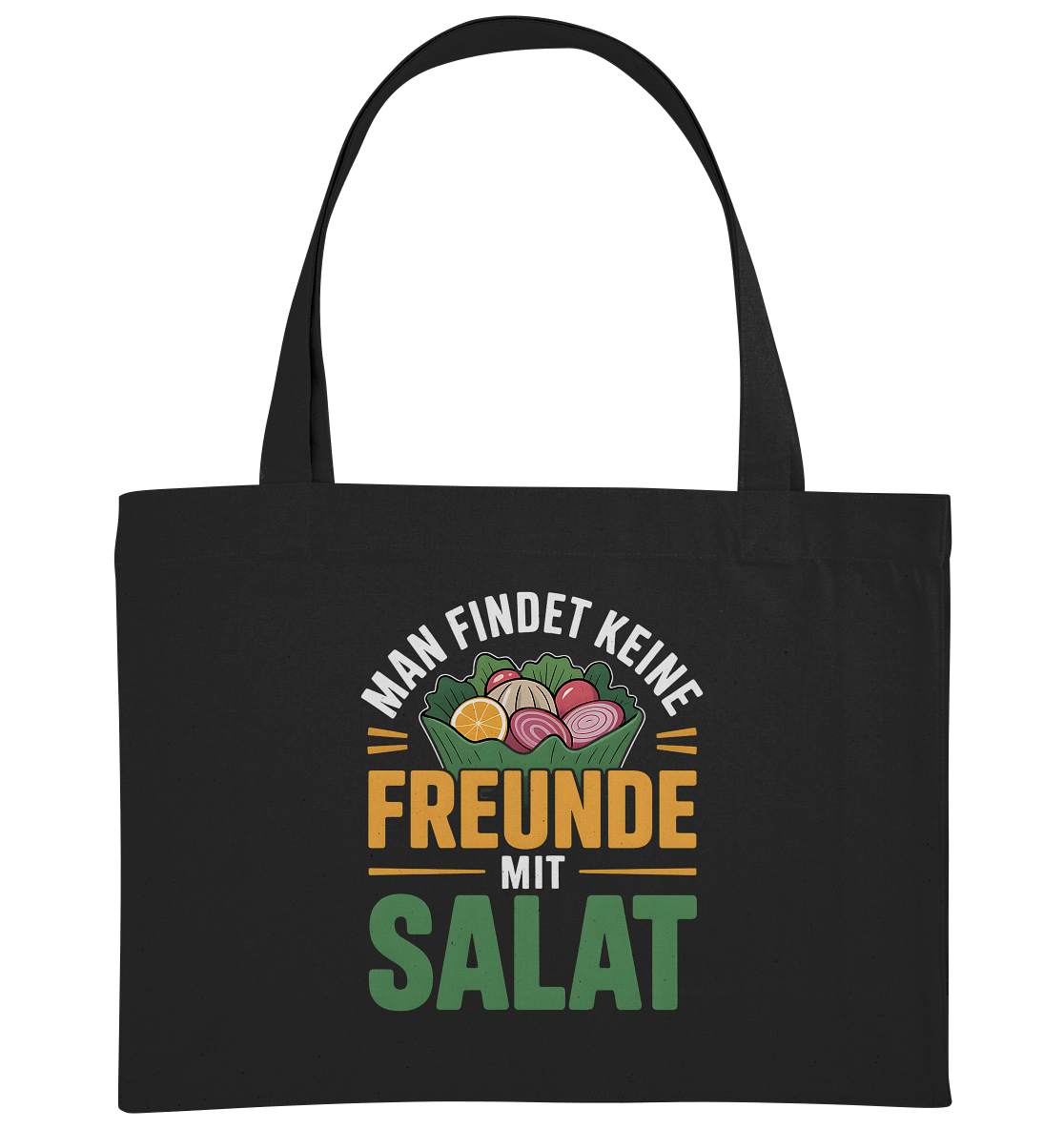 Man findet keine Freunde mit Salat - Organic Shopping - Bag | Taschen | Meatware