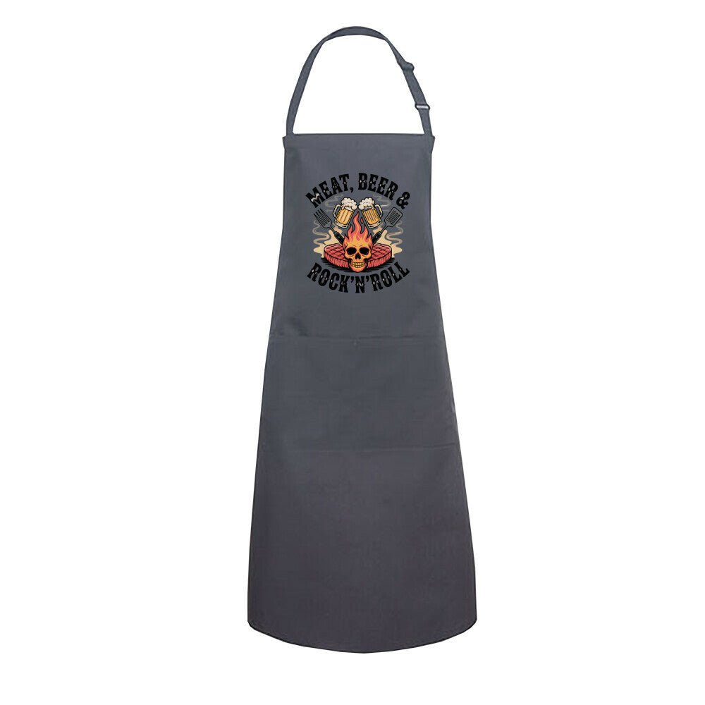 Meat, Beer & Rock N roll - Grillschürze | Apron | Meatware
