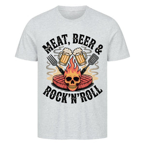 Meat, Beer & Rock N roll - HigherBlanks Premium T-Shirt | T-Shirt | Meatware