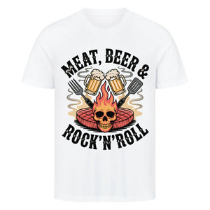 Meat, Beer & Rock N roll - HigherBlanks Premium T-Shirt | T-Shirt | Meatware