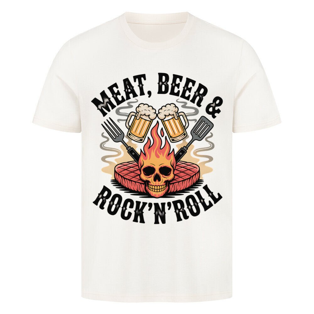 Meat, Beer & Rock N roll - HigherBlanks Premium T-Shirt | T-Shirt | Meatware