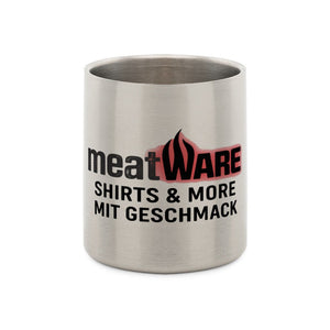 Meatware Logo - Edelstahl - Tasse mit Karabiner | Mug | Meatware