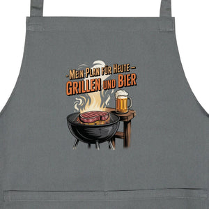 Mein Plan für Heute - Grillen und Bier - Grillschürze | Apron | Meatware