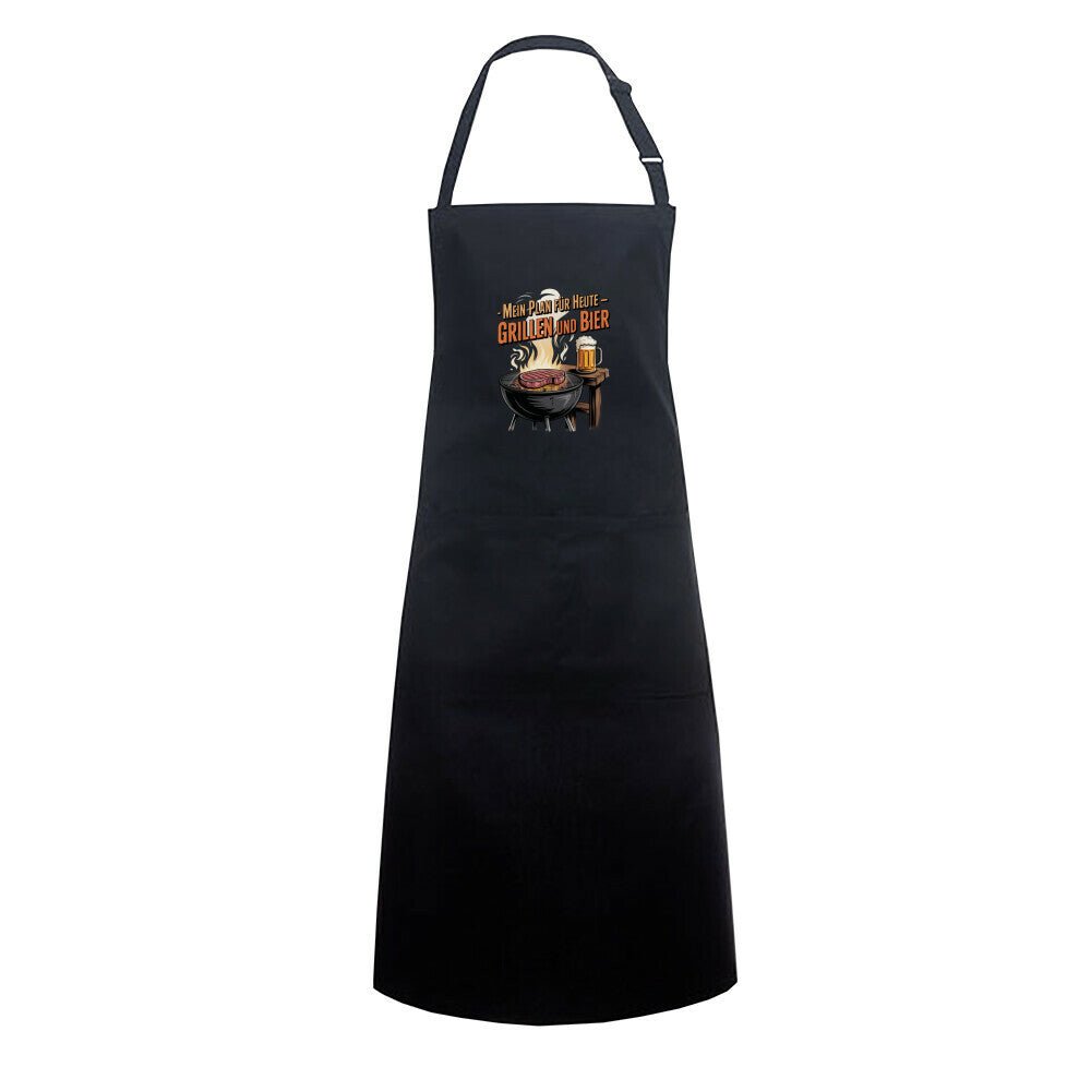 Mein Plan für Heute - Grillen und Bier - Grillschürze | Apron | Meatware