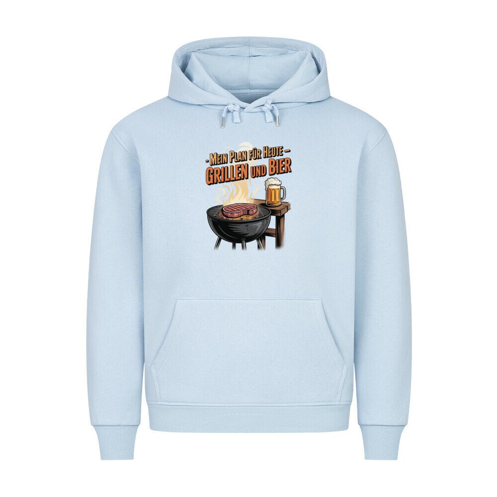 Mein Plan für Heute - Grillen und Bier - HigherBlanks Premium Hoodie | Hoodie | Meatware