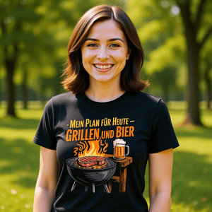 Mein Plan für Heute - Grillen und Bier - HigherBlanks Premium T-Shirt | T-Shirt | Meatware