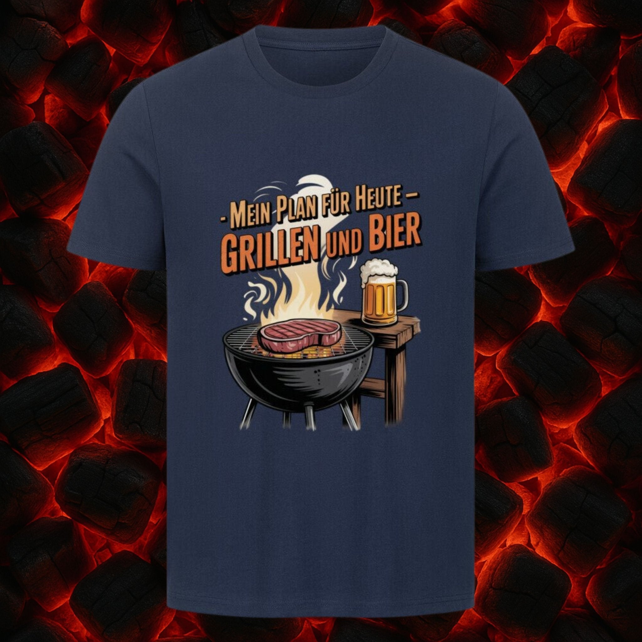 Mein Plan für Heute - Grillen und Bier - HigherBlanks Premium T-Shirt | T-Shirt | Meatware