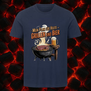Mein Plan für Heute - Grillen und Bier - HigherBlanks Premium T-Shirt | T-Shirt | Meatware