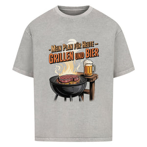 Mein Plan für Heute - Grillen und Bier - VACANCY Oversized Shirt | T-Shirt | Meatware
