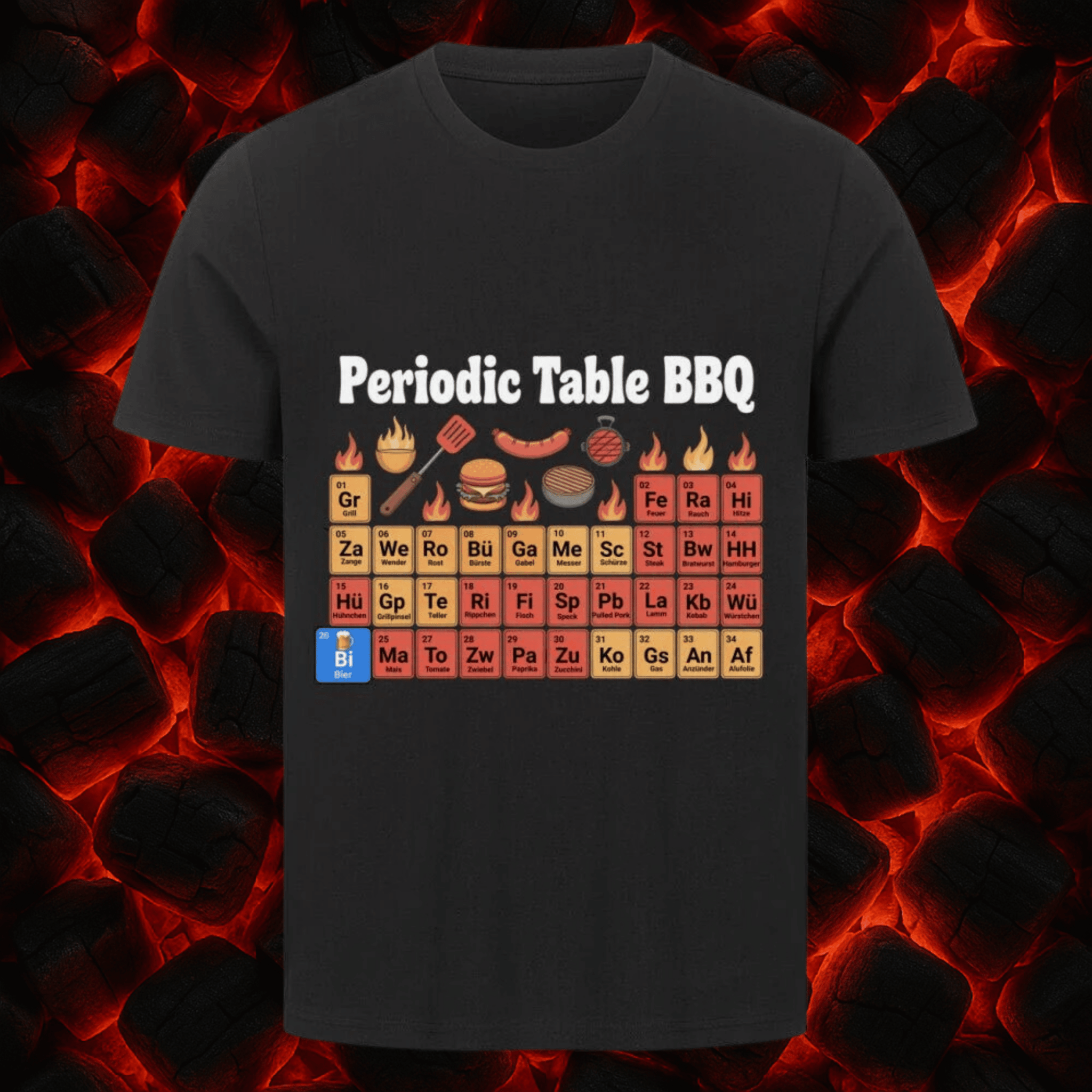 Periodentabelle des Grillens - HigherBlanks Premium T-Shirt | T-Shirt | Meatware