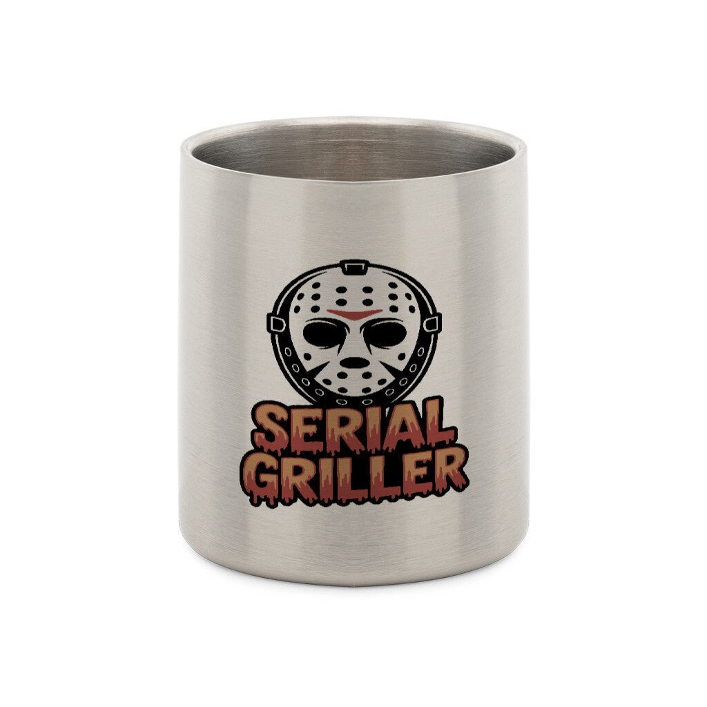 Serial Griller - Edelstahl - Tasse mit Karabiner | Mug | Meatware