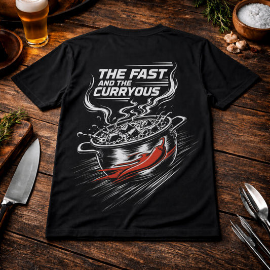 The Fast and the Curryous Streetware Premium T-Shirt Brust-und Rückendruck