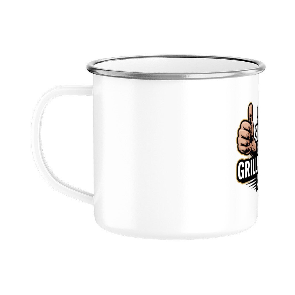 So sieht ein Grillmeister aus - Emaille Tasse | Mug | Meatware