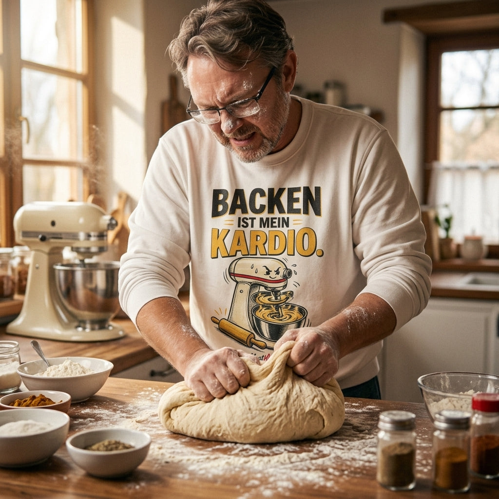 Backen ist mein Kardio – Lustiges Küchen Sweatshirt