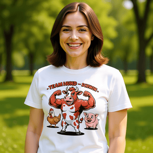 Team Rind - Gegen Huhn & Schwein - HigherBlanks Premium T-Shirt | T-Shirt | Meatware