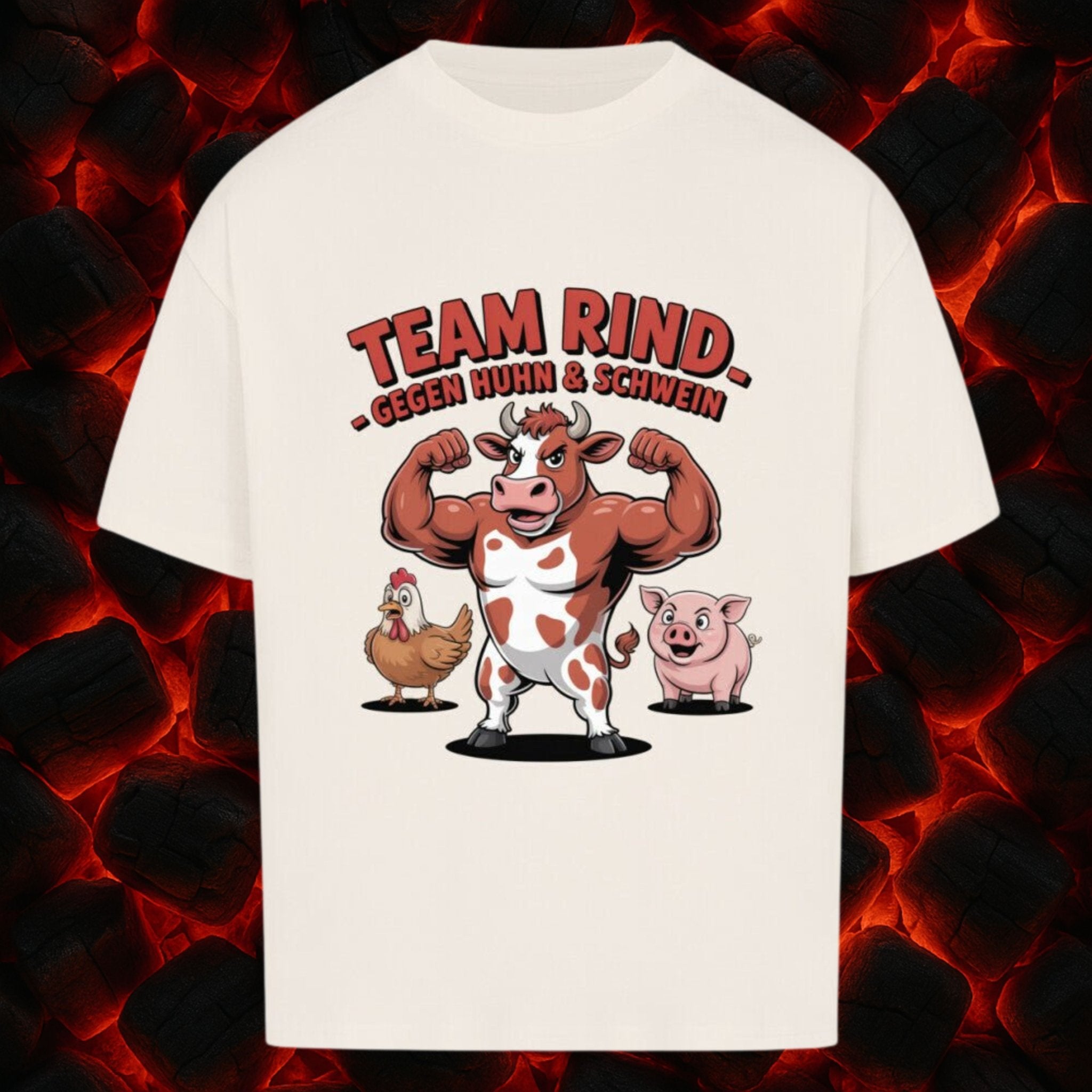 Team Rind - Gegen Huhn & Schwein - VACANCY Oversized Shirt | T-Shirt | Meatware