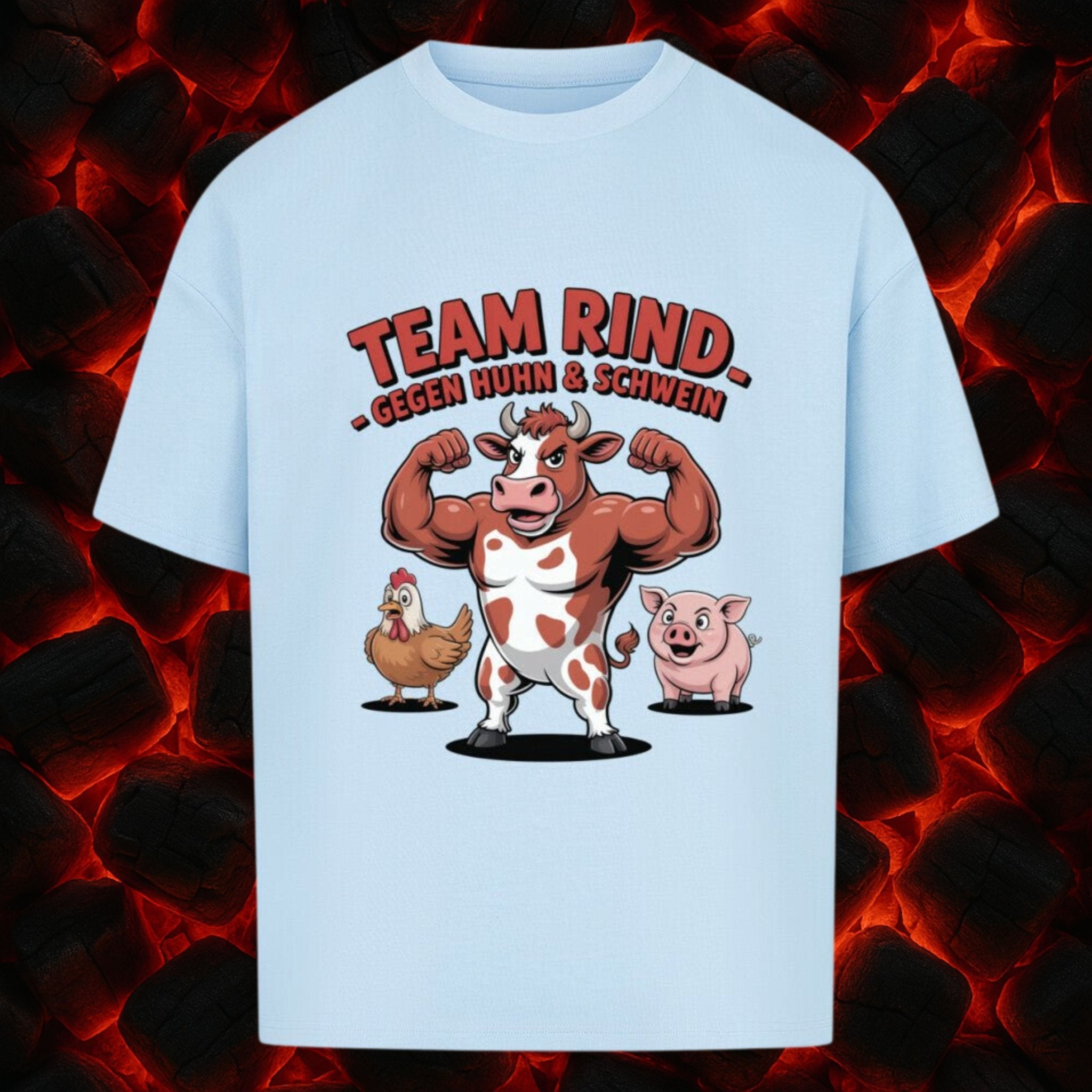 Team Rind - Gegen Huhn & Schwein - VACANCY Oversized Shirt | T-Shirt | Meatware