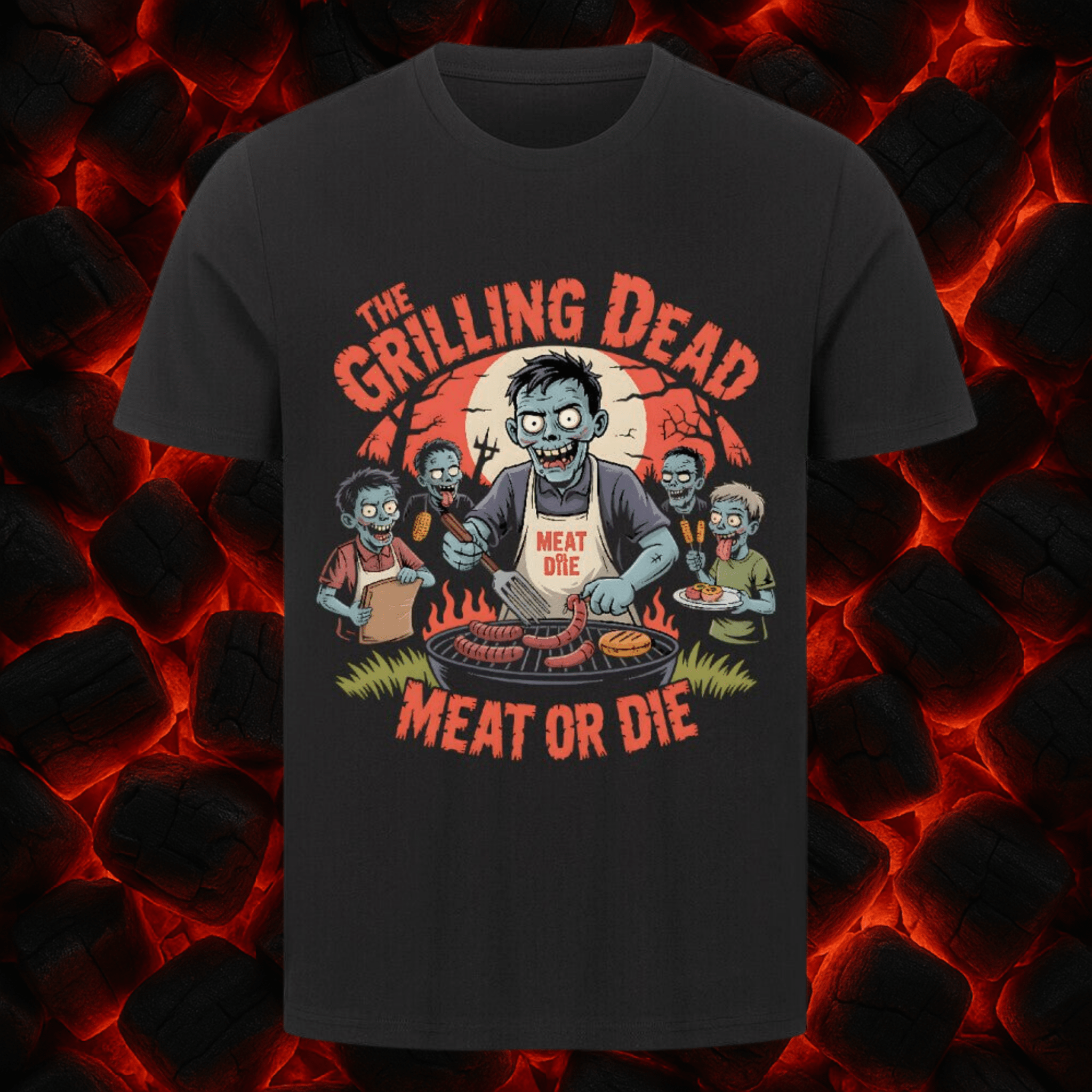 The Grilling Dead - HigherBlanks Premium T-Shirt | T-Shirt | Meatware