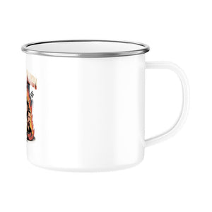 We will grill you - Emaille Tasse | Mug | Meatware