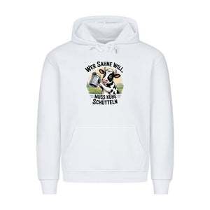 Wer Sahne will, muss Kühe schütteln - HigherBlanks Premium Hoodie | Hoodie | Meatware