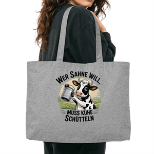 Wer Sahne will, muss Kühe schütteln - Organic Shopping - Bag | Taschen | Meatware