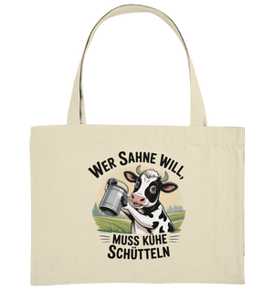 Wer Sahne will, muss Kühe schütteln - Organic Shopping - Bag | Taschen | Meatware
