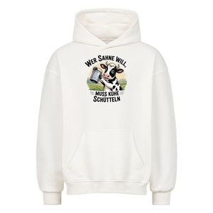 Wer Sahne will, muss Kühe schütteln - VACANCY Oversized Hoodie | Hoodie | Meatware