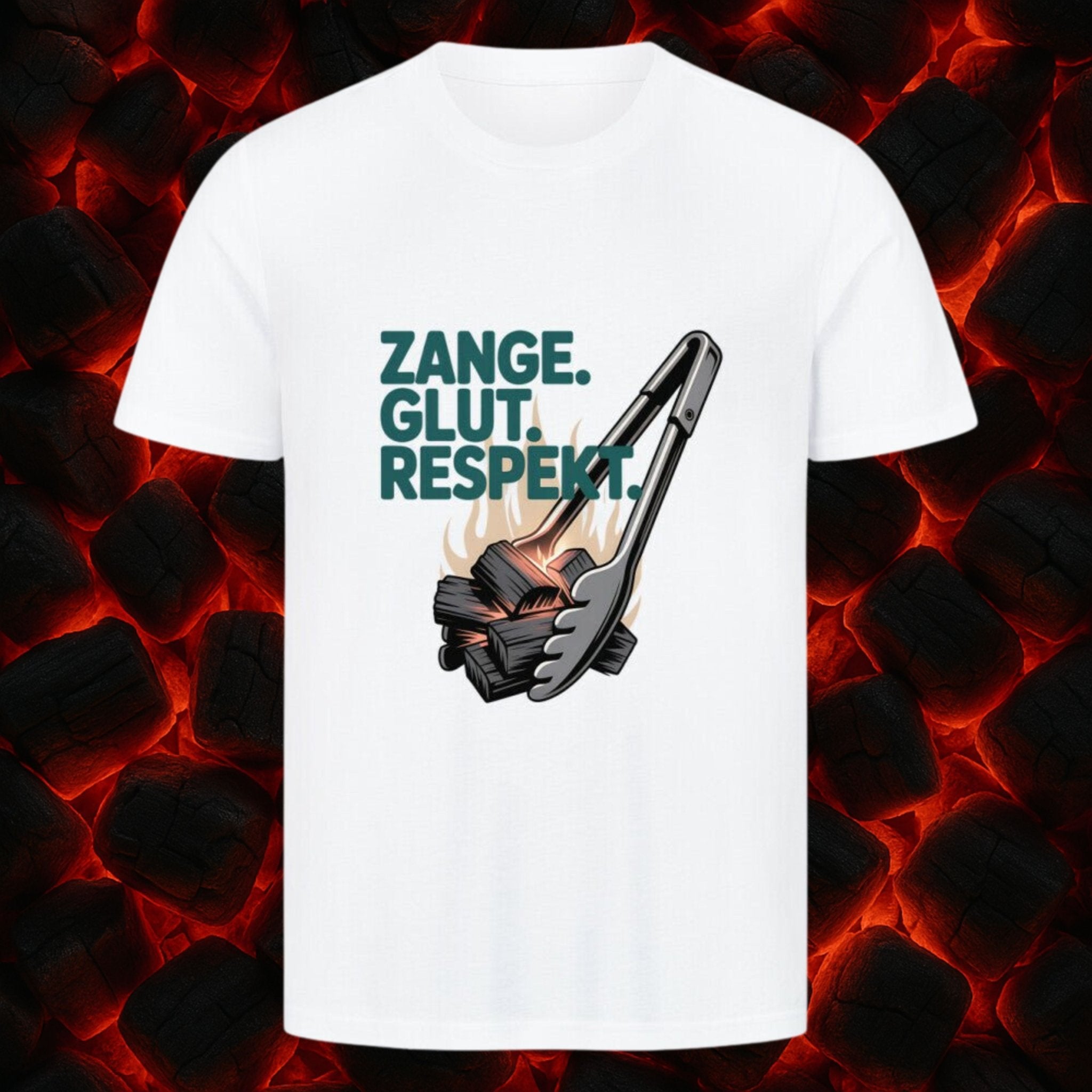 Zange. Glut. Respekt. - HigherBlanks Premium T-Shirt | T-Shirt | Meatware