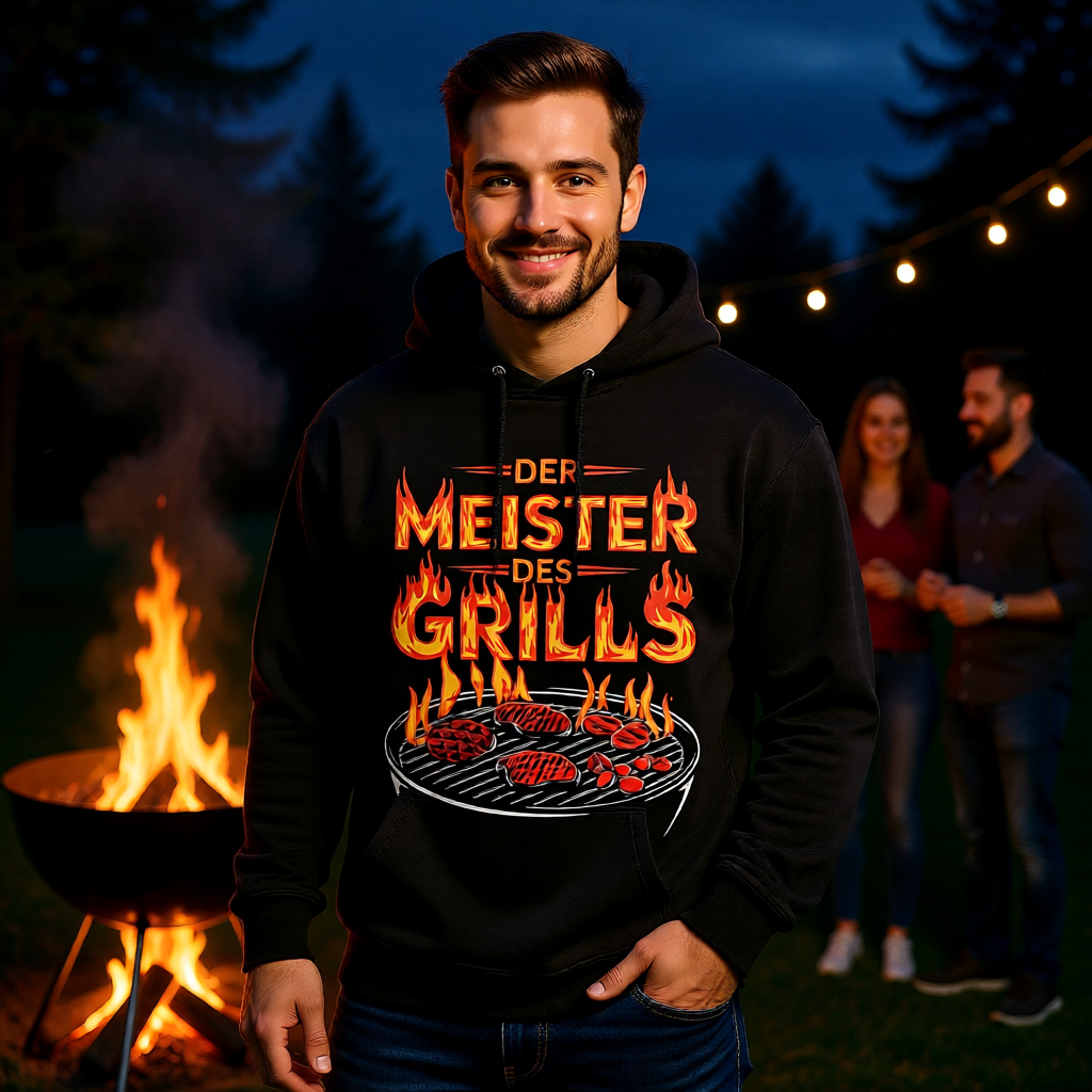 🔥 Meister des Grills – Premium Hoodie