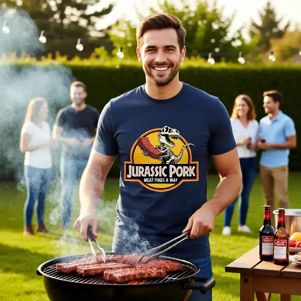 🦖 Jurassic Pork – Premium T-Shirt für Fleischjäger & Grill-Abenteurer MarketPrint
