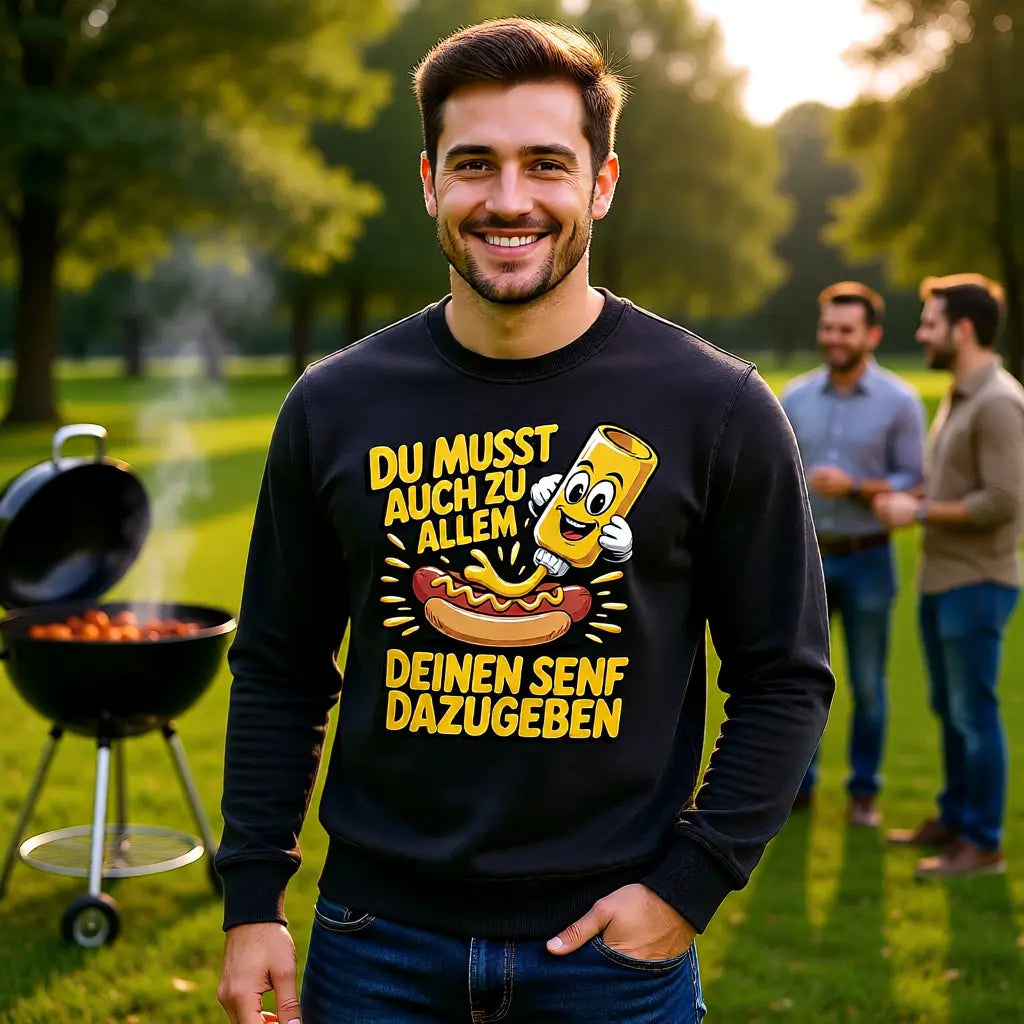 🌭😂 Deinen Senf dazugeben – Premium Sweatshirt MarketPrint