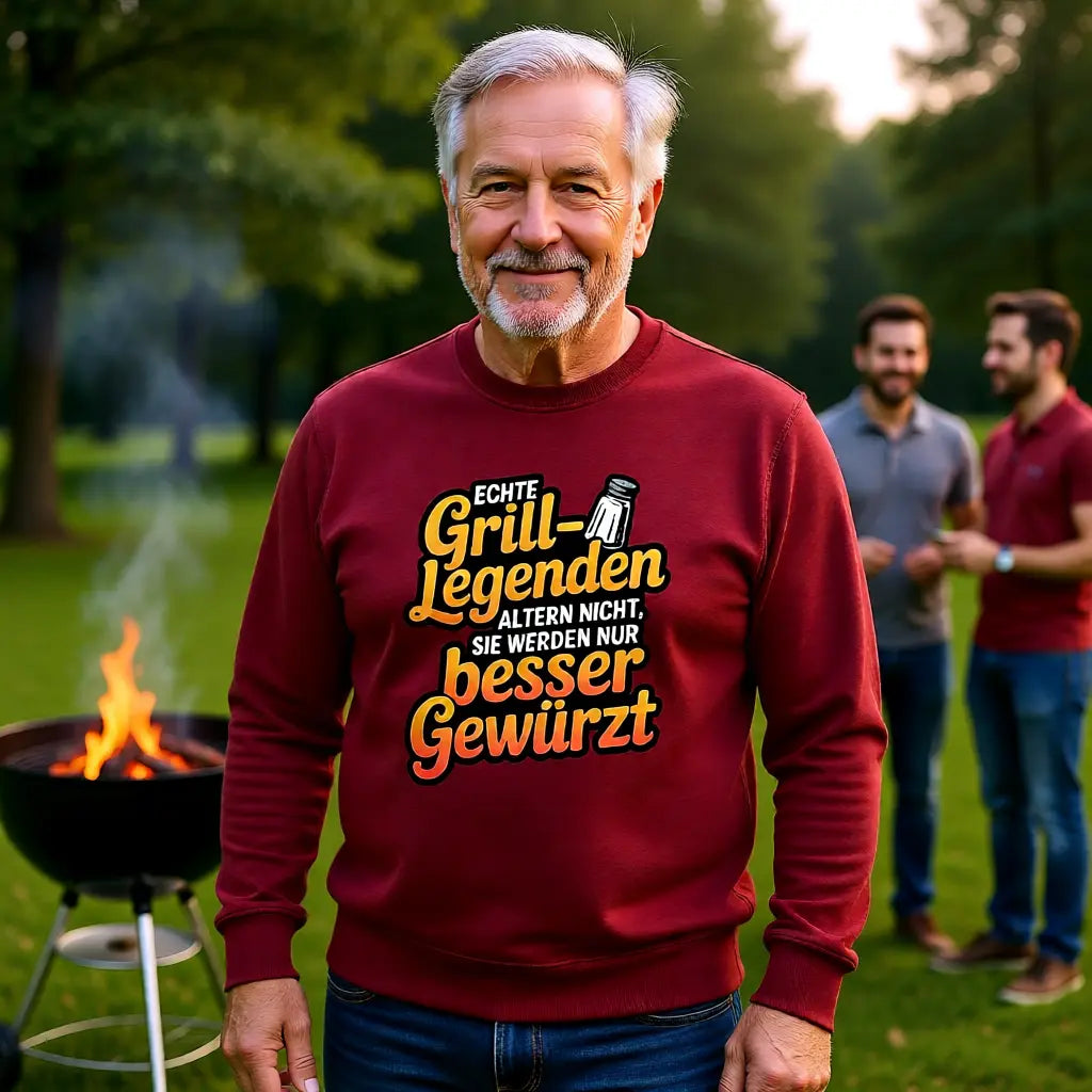 🔥🧂 Echte Grill-Legenden – Premium Sweatshirt MarketPrint