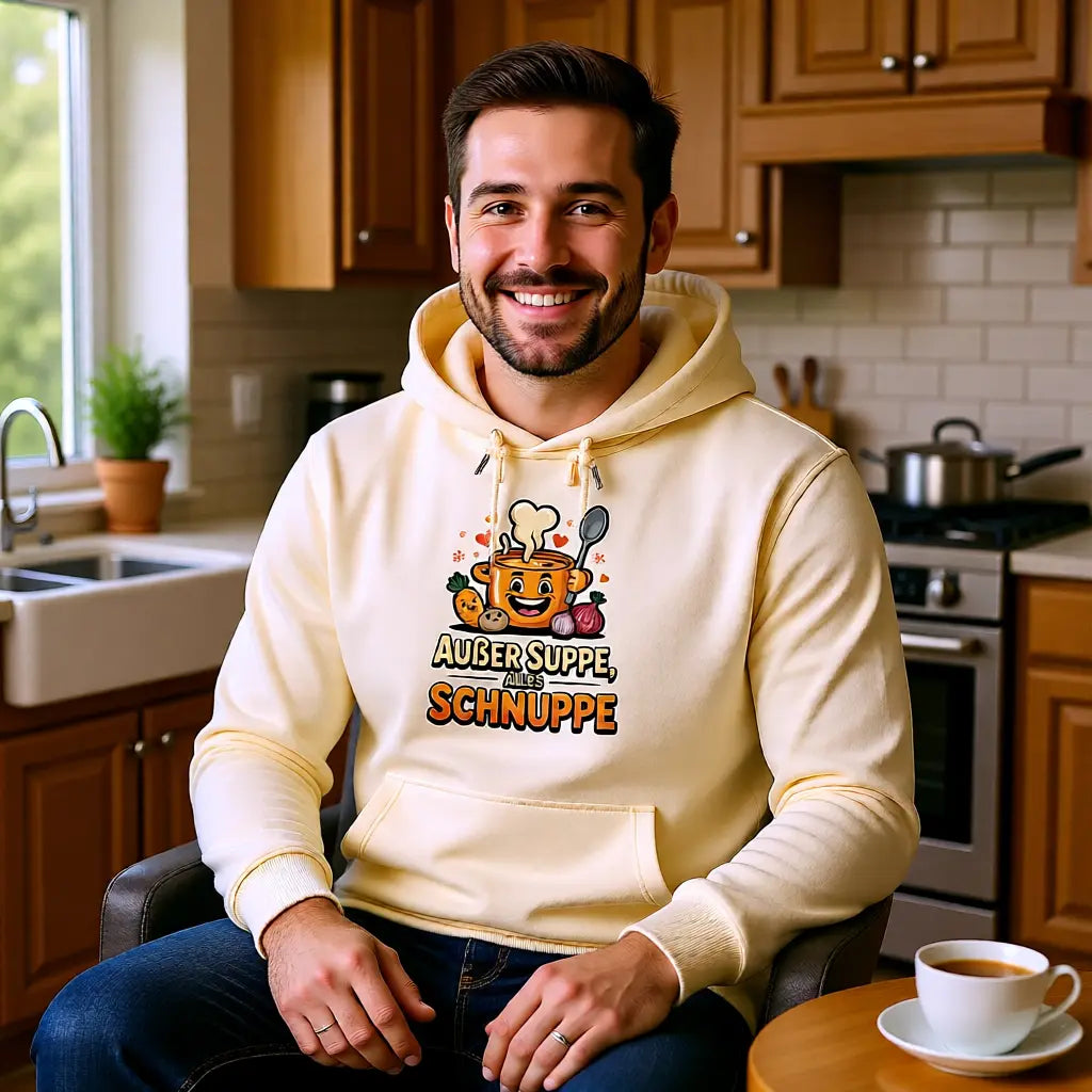 🥣😄 Außer Suppe, alles Schnuppe – Premium Hoodie MarketPrint