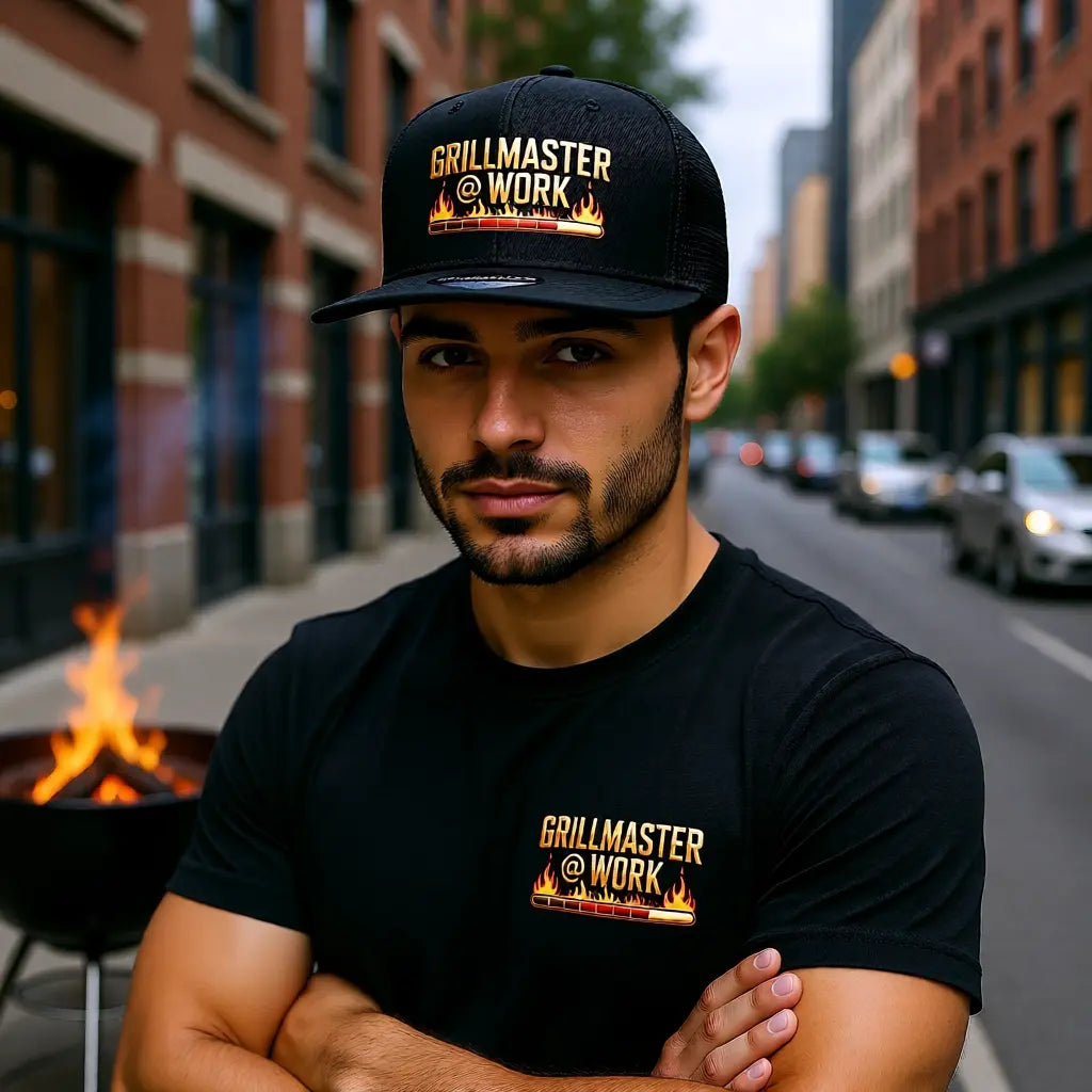 🔥🧢 Grillmaster @ Work – Snapback Cap MarketPrint