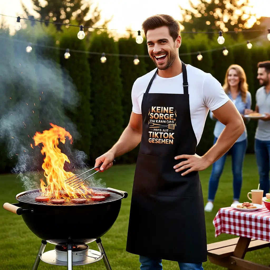 😂🔥 Keine Sorge – Hab’s auf TikTok gesehen – Grillschürze MarketPrint
