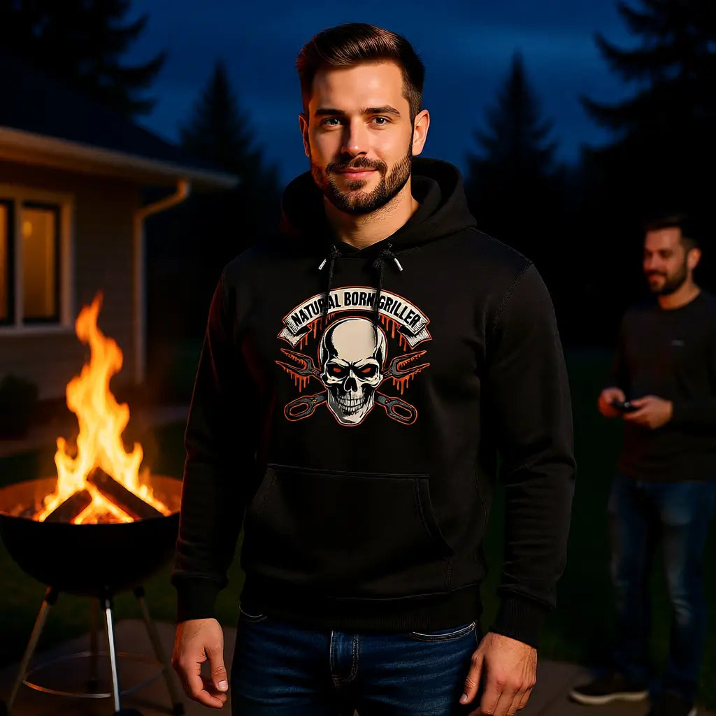 💀🔥 Natural Born Griller – Premium Hoodie MarketPrint