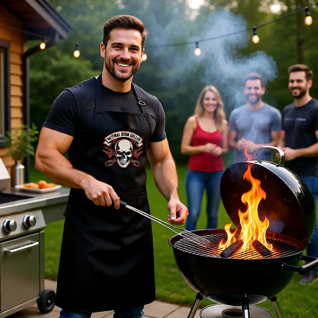 💀🔥 Natural Born Griller – Grillschürze MarketPrint
