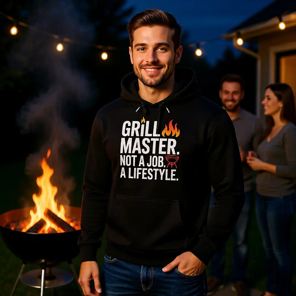 🔥👑 Grill Master. Not a Job. A Lifestyle. – Premium Hoodie MarketPrint