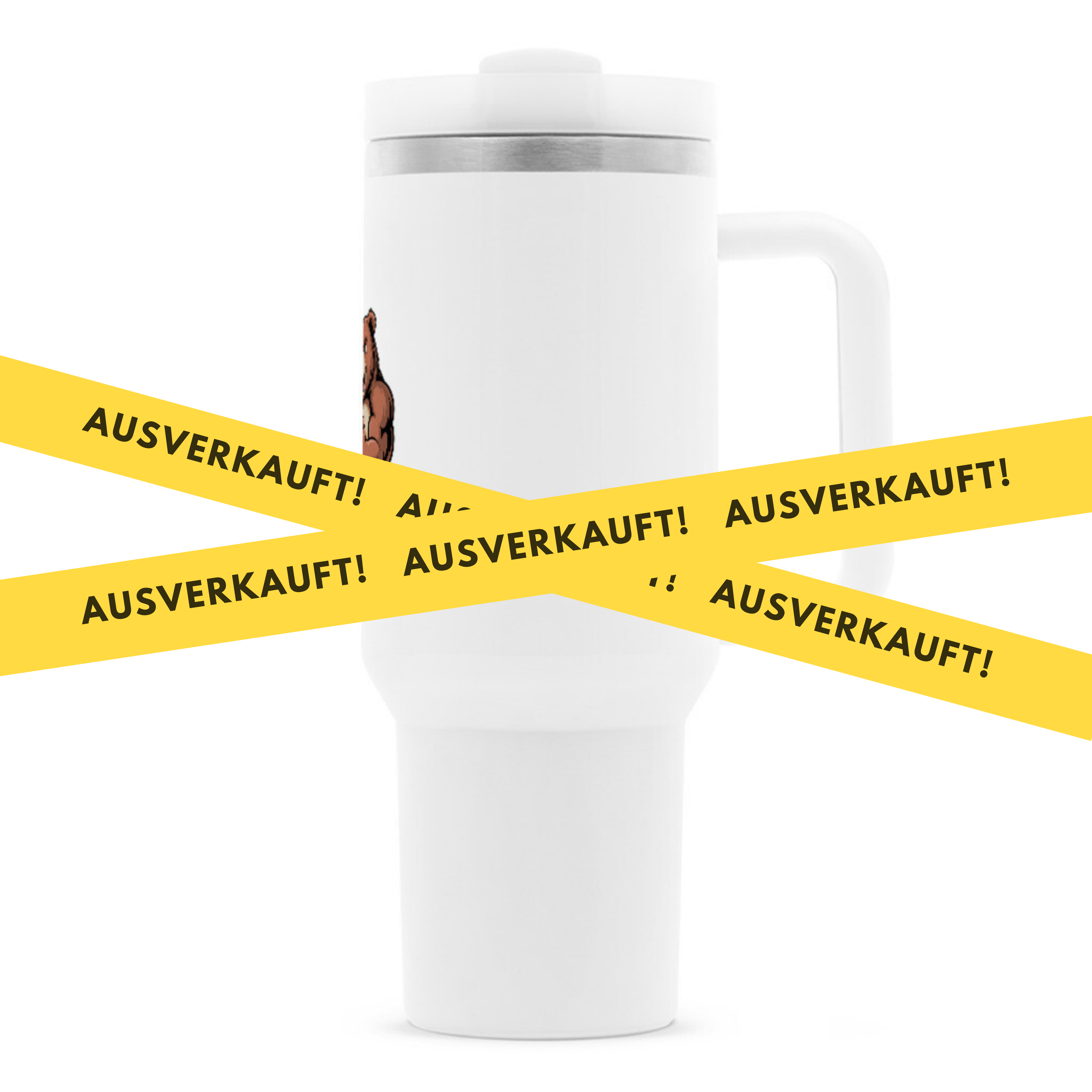 🧸 BÄRENSTARK – Powered by Kaffee | Thermobecher 1200 ml