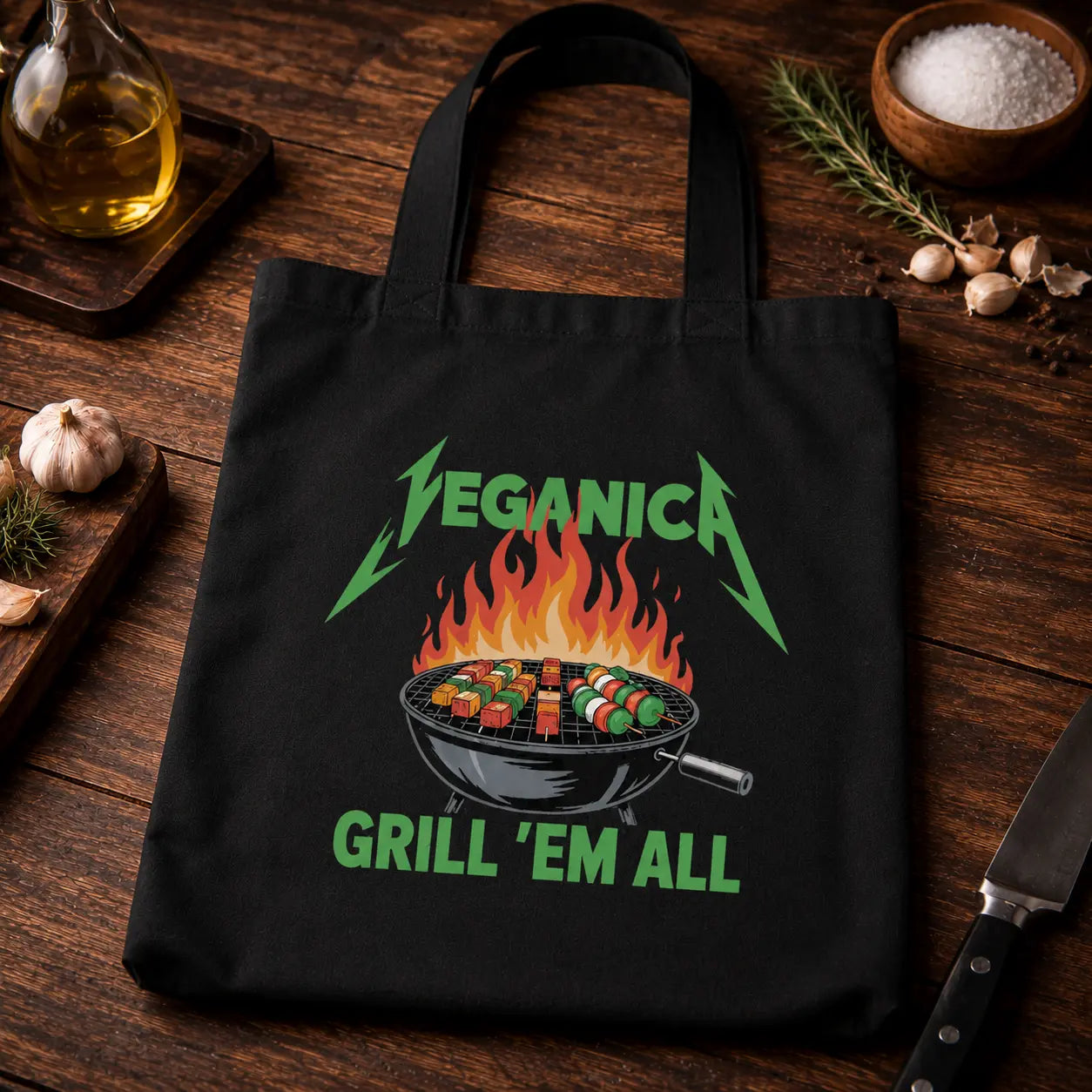 Veganica Grill 'Em All - jute bag