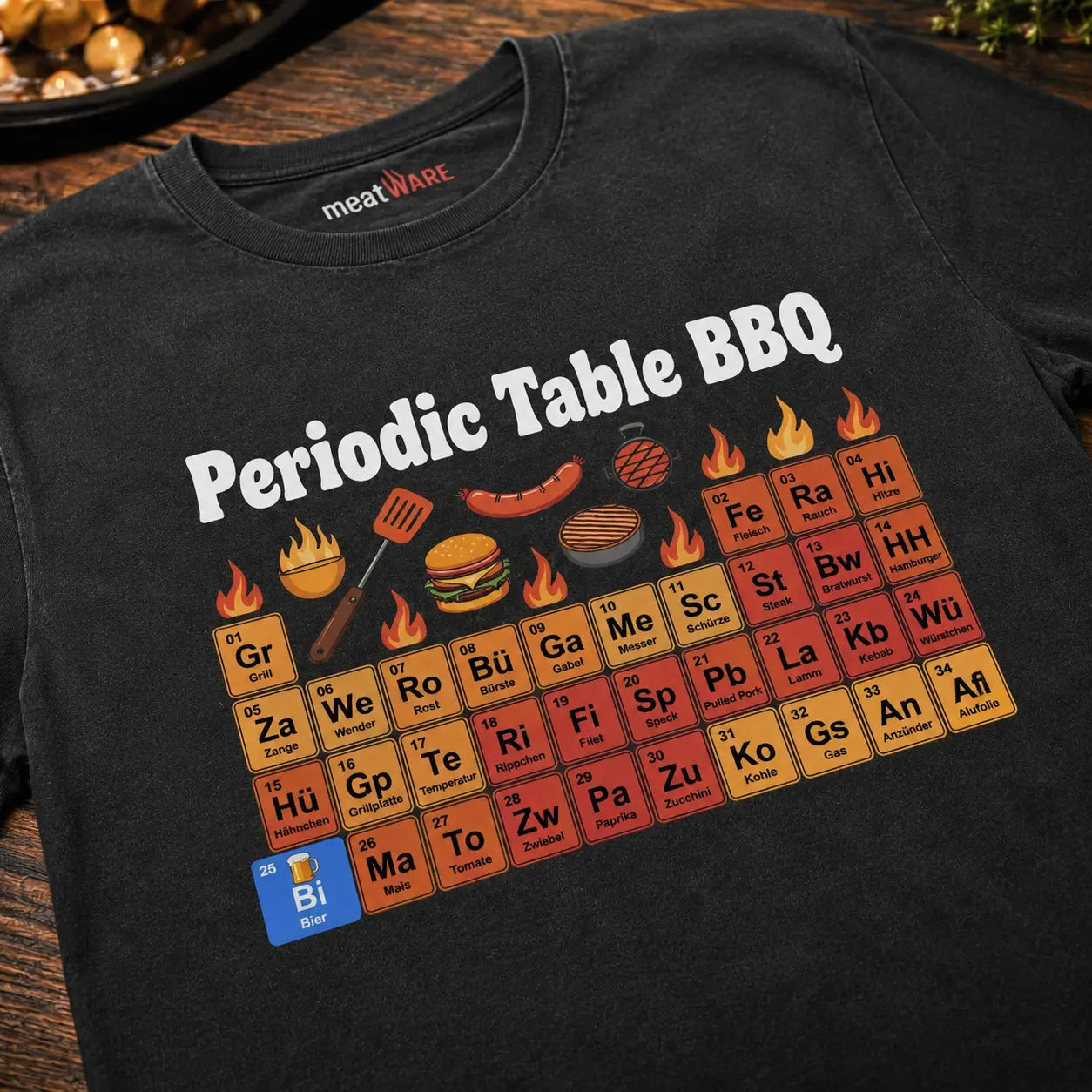 Periodic Table BBQ – Oversized Shirt