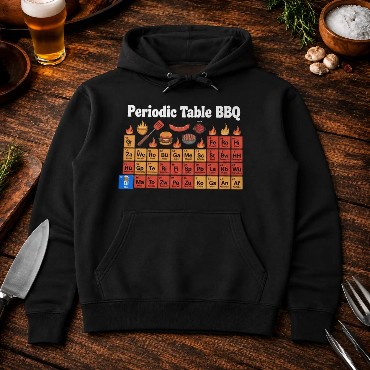 Periodic Table BBQ – Premium Hoodie