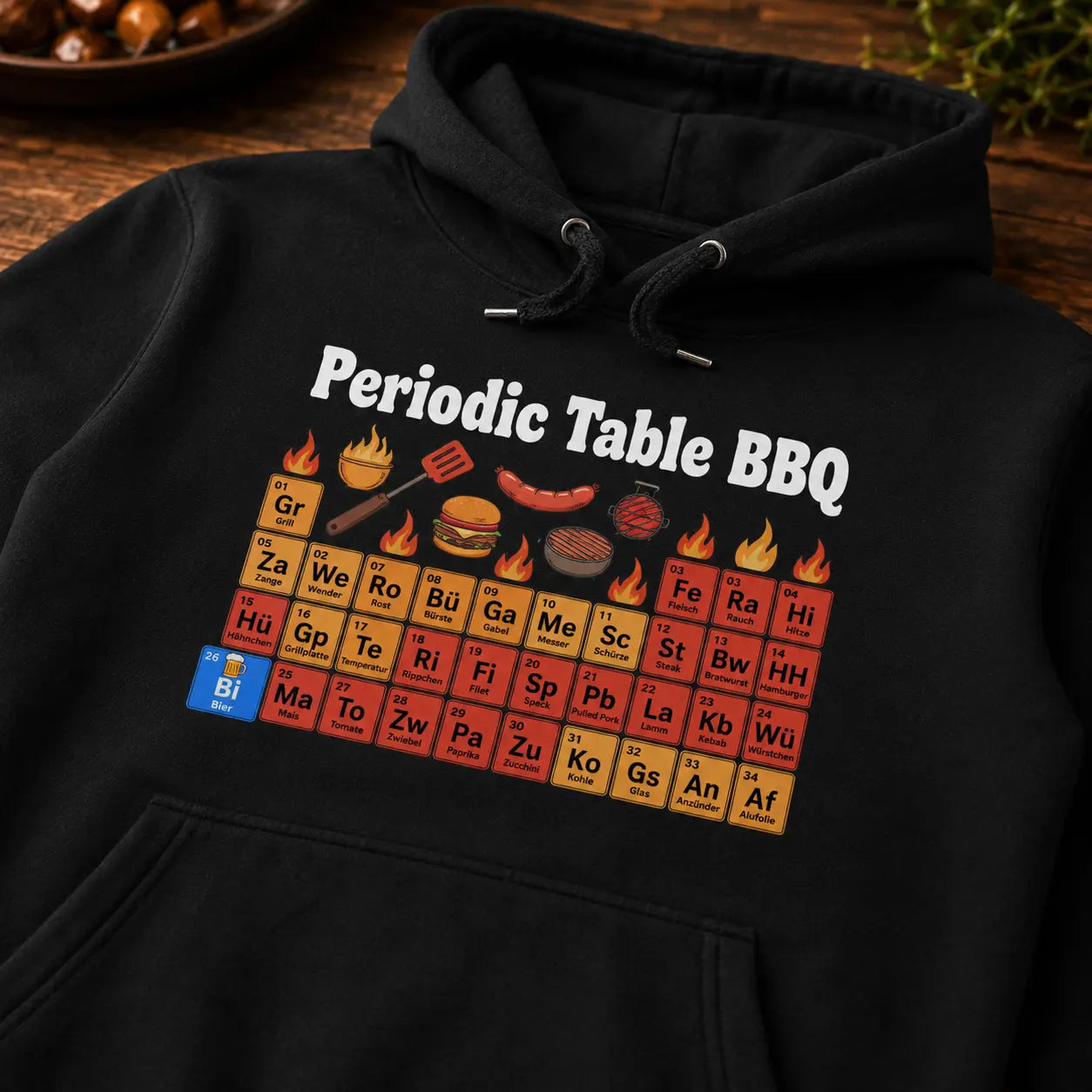 Periodic Table BBQ – Premium Hoodie