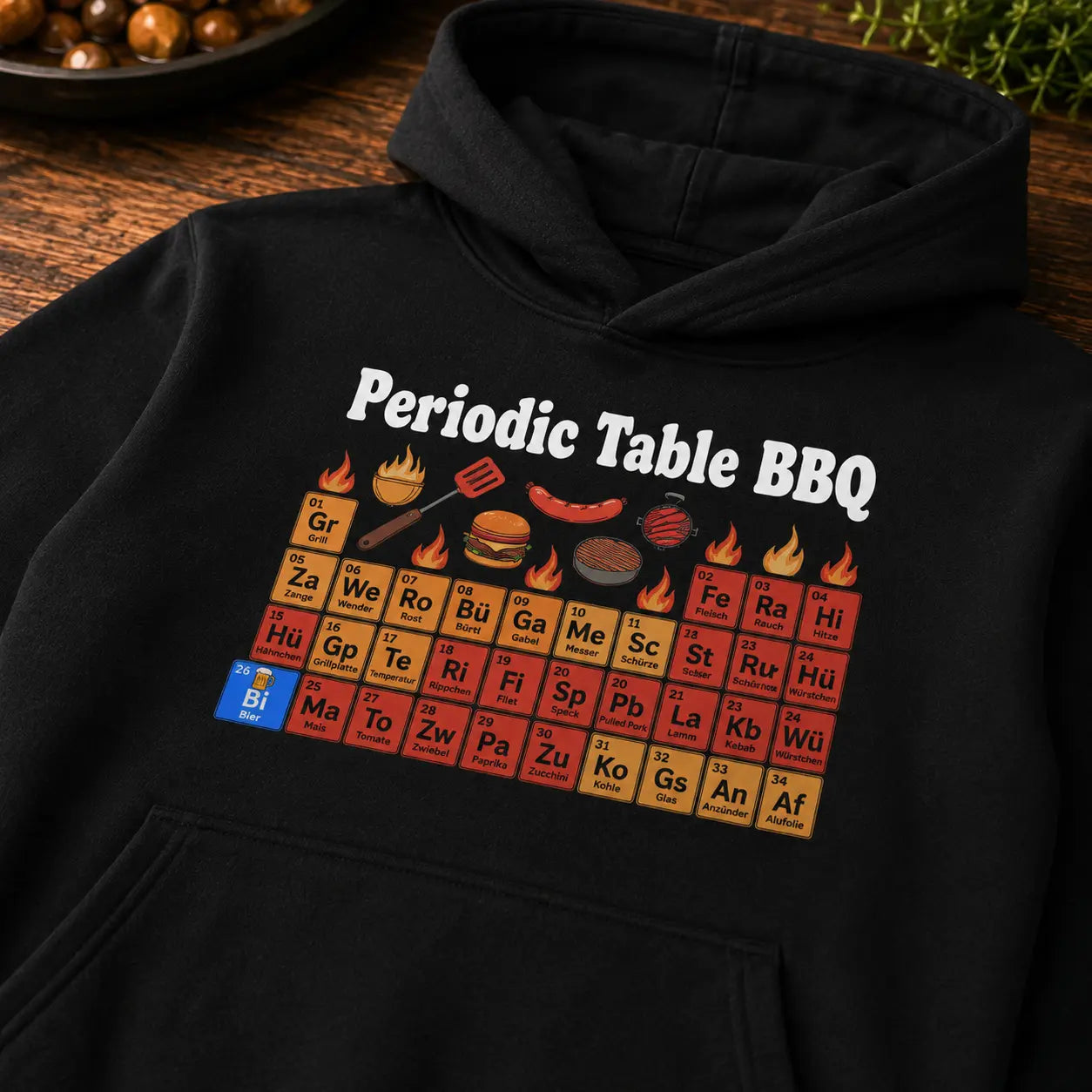 Periodic Table BBQ – Oversized Hoodie