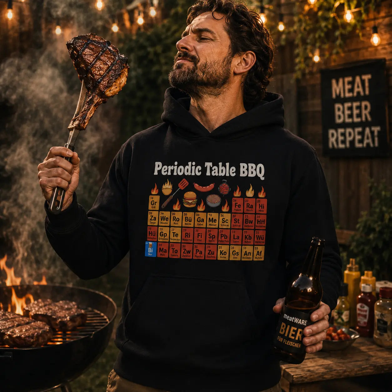 Periodic Table BBQ – Oversized Hoodie