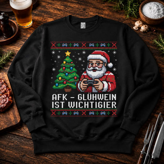 AFK - Mulled wine is more important - Ugly Christmas Sweatshirt