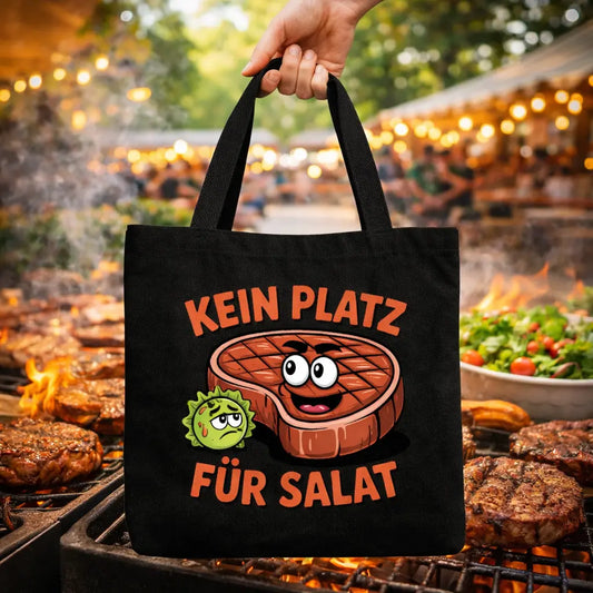 🥩❌🥗 No room for salad – jute bag