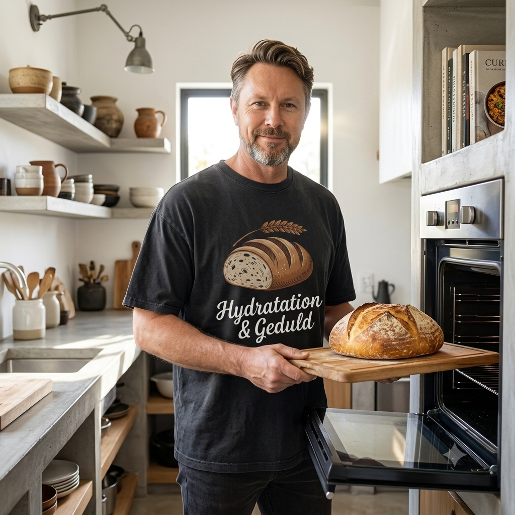 Hydratation & Geduld – Oversized T-Shirt für Bäcker & Foodies