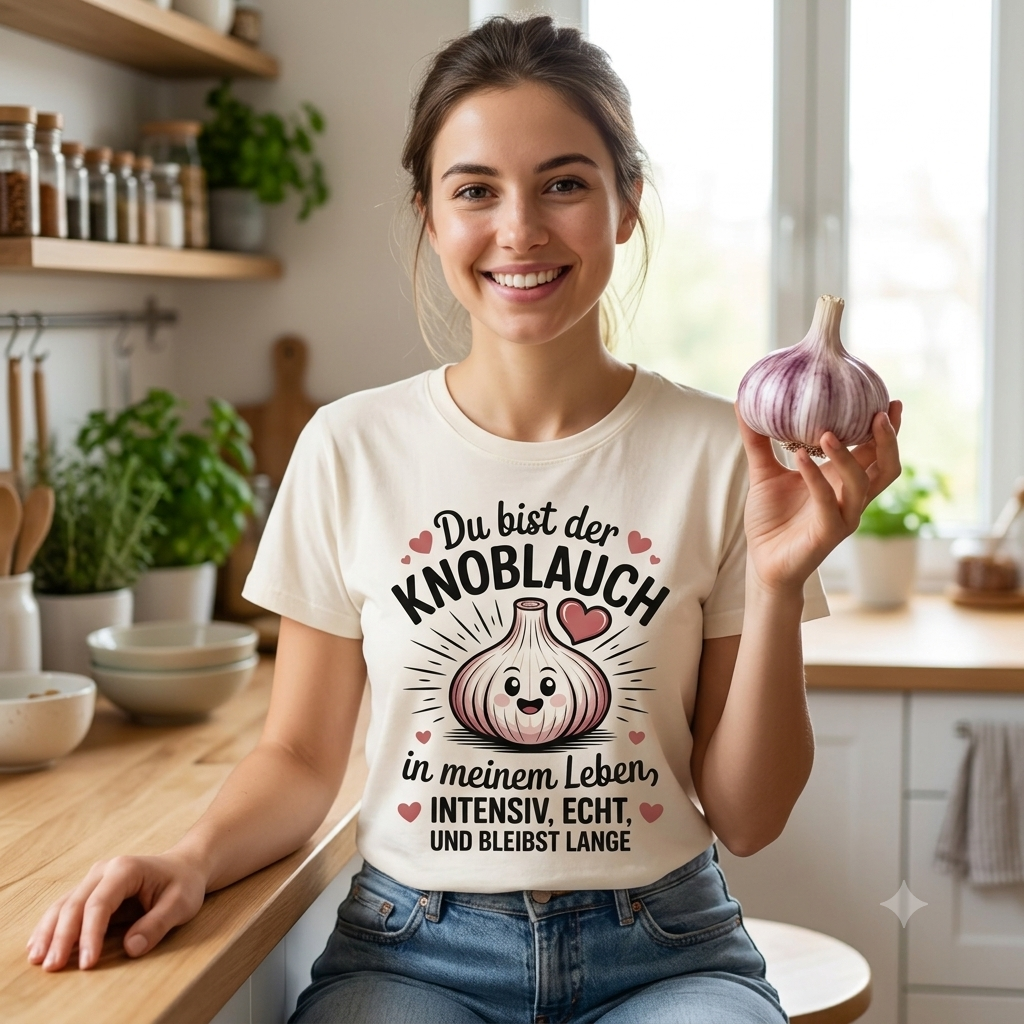 Du bist der Knoblauch – Premium T-Shirt für Foodies & Köche